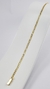 PULSEIRA MALHA GROUMET 2MM X 21CM BANHADA A OURO 18K