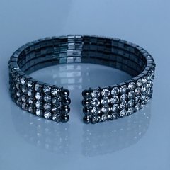 Bracelete ródio com strass na internet