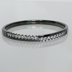 Bracelete ródio com zircônia