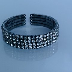 Bracelete ródio com strass