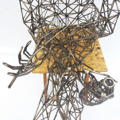 Amor solitário, escultura abstrata em metal - loja online