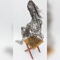 Imagem do Amor solitário, escultura abstrata em metal