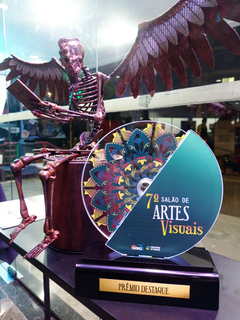 Angélico, escultura de anjo em metal, em forma de esqueleto - comprar online