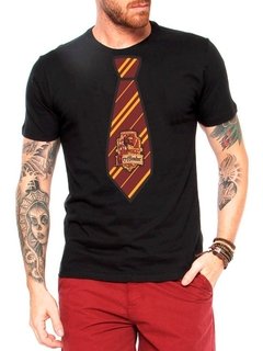 Camiseta Harry Potter Uniforme Grifinória Masculina Preta