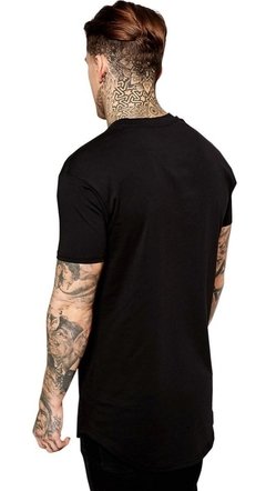 Camiseta Long Line Fé Masculina Camisa Oversized Gospel Cru - comprar online