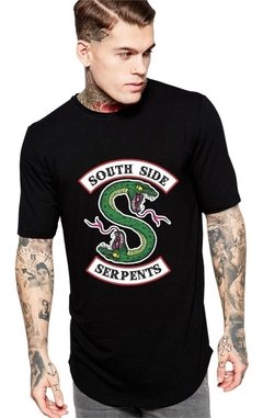 Camiseta Long Line Riverdale Serpentes Masculina Oversized