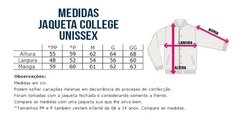 Jaqueta College Letra U Masculino Feminino Moletom