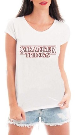 Camiseta Stranger Things Feminina Logo Serie Tumblr Seriado