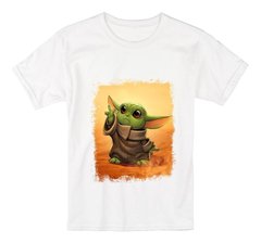 Camiseta Star Wars Infantil Baby Yoda Mestre Meninos Meninas