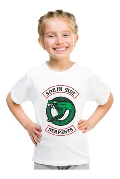Camiseta Riverdale Infantil Serpentes Do Sul Série Nova Log