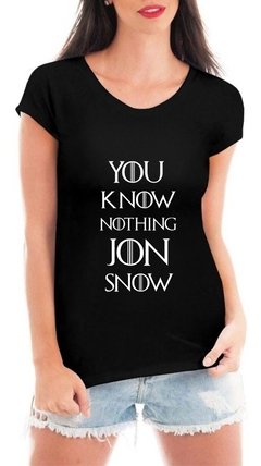 Blusa Feminina Game Of Thrones Jon Snow Camiseta Series Got