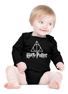 Body Harry Potter Logo Manga Longa Bebe Engraçado Filme Hp
