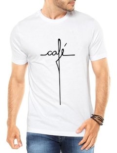 Camiseta Café Fé Branca E Preta Masculina Engraçada - Anuncio Clothing