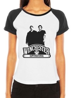 Camiseta Supernatural Irmãos Winchester Série Raglan Blusa