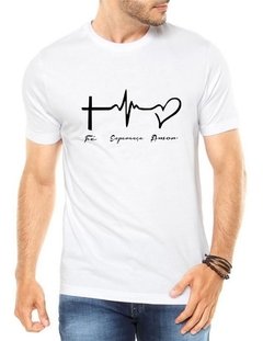 Camiseta Masculina Fé Amor Esperança Camisa Gospel Blusa - Anuncio Clothing