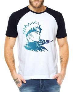 Camiseta Naruto Uzumaki Camisa Anime Raglan Masculina