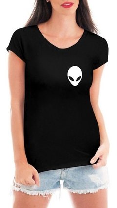 Camiseta Alien Mini Feminina Blusa Tumblr Personalizada Et