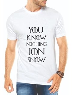 Camiseta Masculina Game Of Thrones Jon Snow Frases Series - Anuncio Clothing