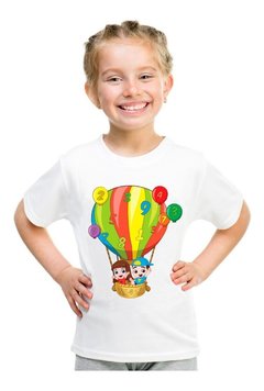 Camiseta Infantil Luccas Neto E Aventureira Desenho Balão
