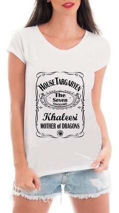 Camiseta Feminina Khaleesi Blusa Mother Of Dragons Serie Got