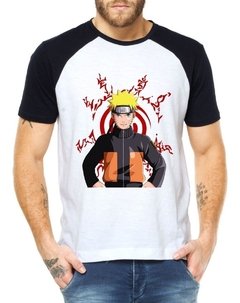 Camiseta Naruto Shippuden Camisa Anime Raglan Masculina