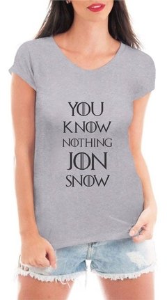 Blusa Feminina Game Of Thrones Jon Snow Camiseta Series Got - loja online