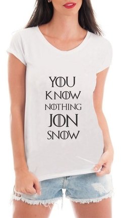 Blusa Feminina Game Of Thrones Jon Snow Camiseta Series Got na internet