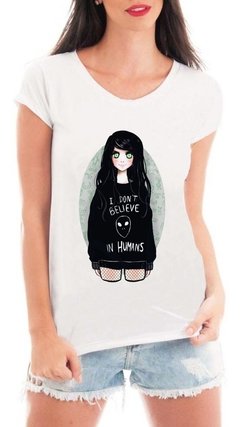 Camiseta Dont Believe In Humans Blusa Feminina Camisa