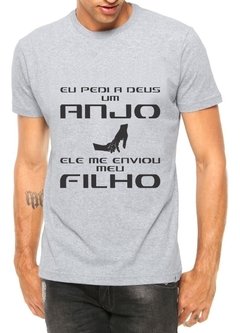 Camiseta Dia Dos Pais Blusas Manga Curta Deus Enviou Papai - Anuncio Clothing