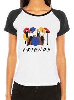 Camiseta Raglan Feminina Seriado Friends Blusa Personagens
