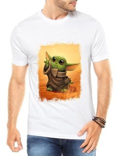Camiseta Star Wars Baby Yoda Mestre Blusas Manga Curta Filme