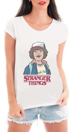 Camiseta Stranger Things Dustin Feminina Logo Serie Tumblr