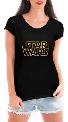 Camiseta Star Wars Blusa Feminina Filme Dath Vader Promoçã