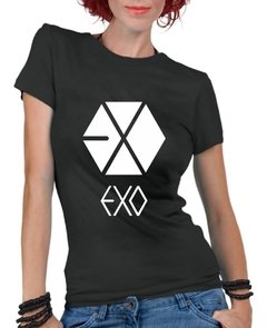 Camiseta Exo Banda Kpop Blusa Feminina Logo Planet - comprar online