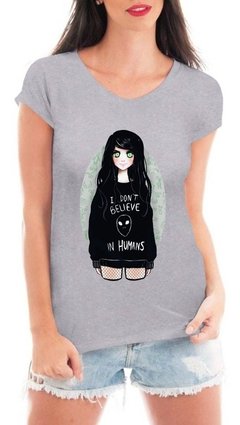 Camiseta Dont Believe In Humans Blusa Feminina Camisa na internet