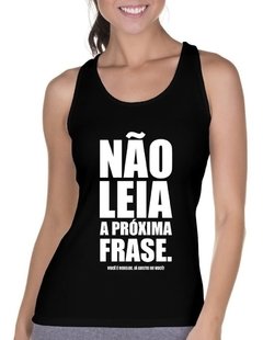 Camiseta Regata Frases Engraçadas Não Leia Feminina Carnav