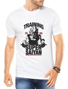 Camiseta Dragon Ball Z Super Sayajin Goku Academia Masculina