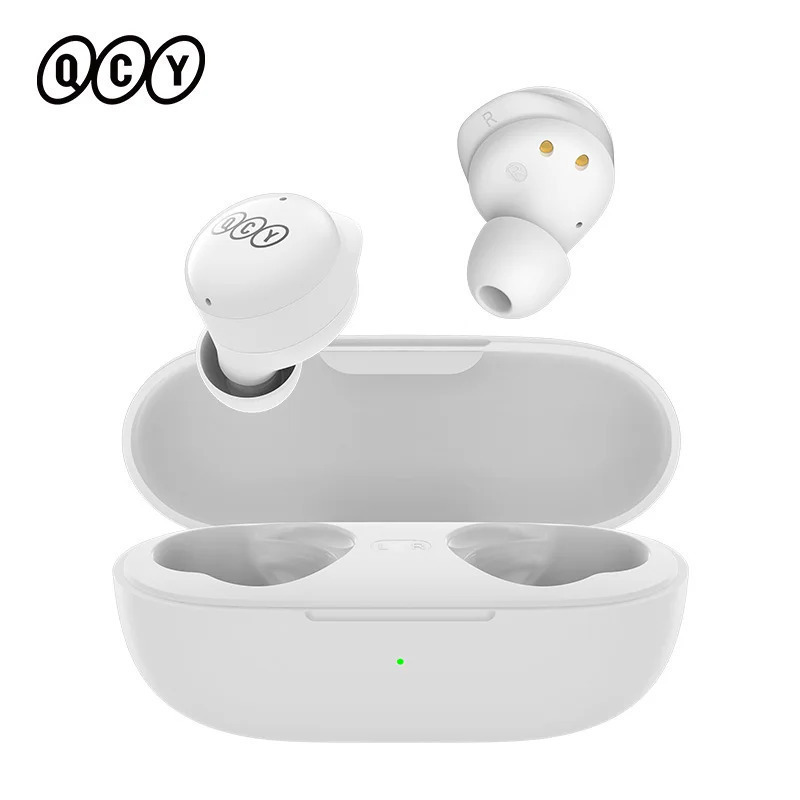 Fone de Ouvido QCY T20 - Fones Sem Fio Bluetooth 5.3 com Microfones, Branco