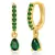 Aretes gota verde