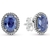 Aretes plata azul