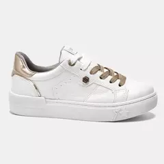 TÊNIS CASUAL BRANCO/DOURADO - 21-001-02 - comprar online