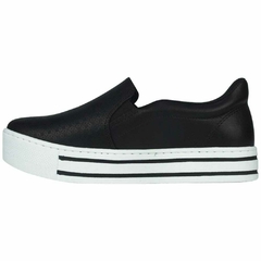 TENIS SLIP ON FLATFORM - PRETO - 010-009-01