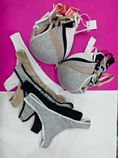 CONJUNTO TRIÁNGULO ALGODÓN Y LYCRA LINEA GREVIEN ART 3040 TALLES 85-90-95-100