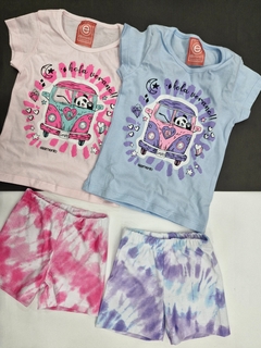 PIJAMA DE VERANO NENA CON SHORT BATIK LINEA ELEMENTO ART. 2205 COLOR SEGUN AL STOCK TALLES 2 - 4 - 6 - 8 - 10