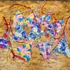 CONJUNTO DE BIKINIS ESTAMPADOS LINEA ML ART: 50 COLORES TALLES SURTIDOS 1 - 2 - 3 (X DOCENA)