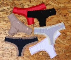 CULOTE LESS DE ALGODÓN Y LYCRA CON BORDE DE PUNTILLA LINEA MXM ART 2102 TALLES SURTIDOS 1,2,3,4 (X DOCENA) - comprar online