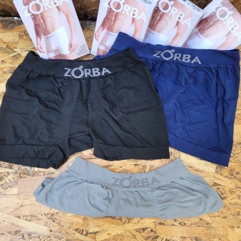 BOXER DE HOMBRE EMBUTIDO DE ALGOD N Y LYCRA LISOS SIN COSTURA LISO L NEA ZORBA ART 130 TALLES SURTIDOS S M L XL XXL X DOCENA