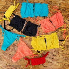 CONJUNTO TOP CON STRAPLES CON LESS PARA ATAR BIKINIS AGHATTA ART: 49500 COLORES TALLES SURTIDOS 85 - 90 - 95 - 100 (X DOCENA)