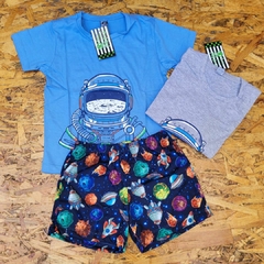 PIJAMA DE VERANO NENE ESTAMPA ASTRONAUTA LINEA JIZONE ART. 4050 TALLES 4 - 6 - 8 - 10 - 12 - 14 - 16 ( POR MAYOR )