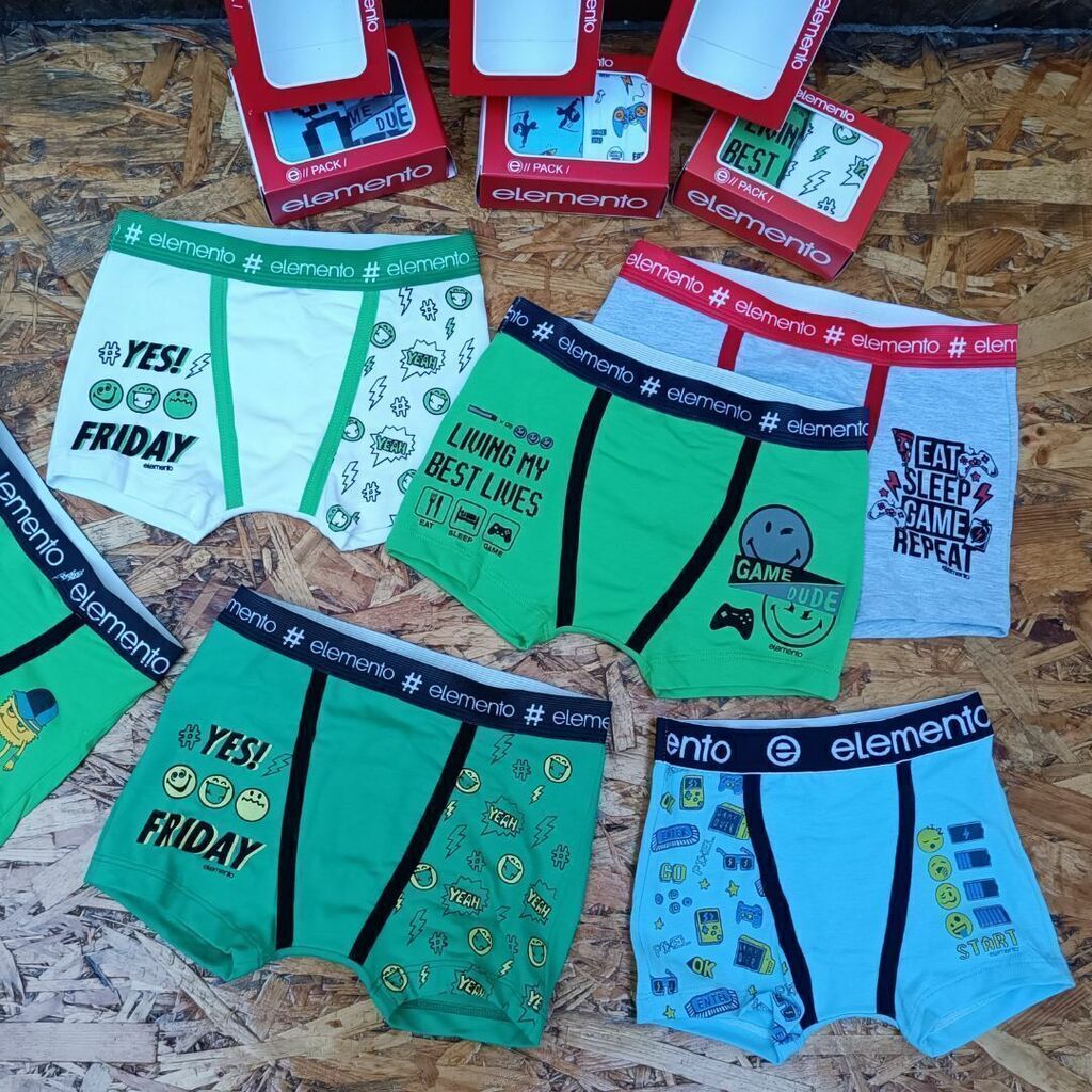 BOXER DE NI O DE ALGOD N Y LYCRA ESTAMPADO CON CAJA LINEA ELEMENTO